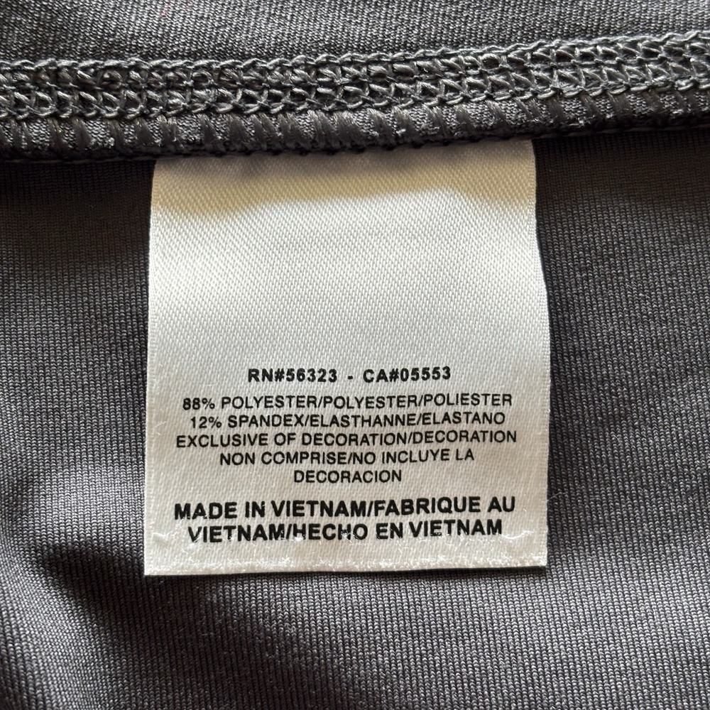 Nike Dri Fit Crop Pant Womens Large Gray Wide Leg Athleisure Active Wear - Picture 6 of 9